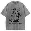 bbb Capybara Smoking Washed T-Shirt