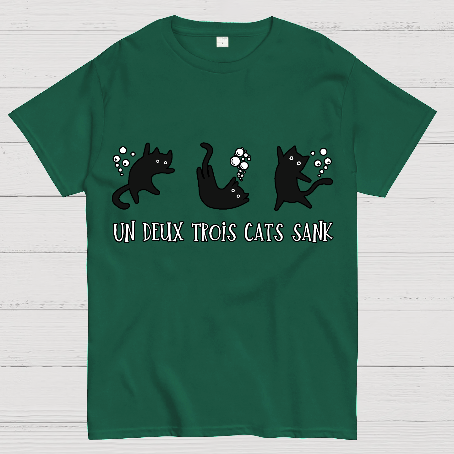 Un Deux Trois Cats Sank  T-Shirt