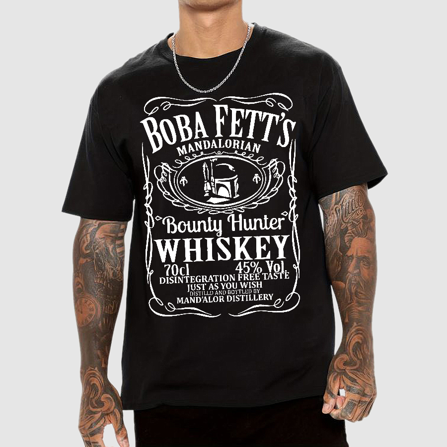 Mandalorian Bounty Hunter Whiskey  T-Shirt
