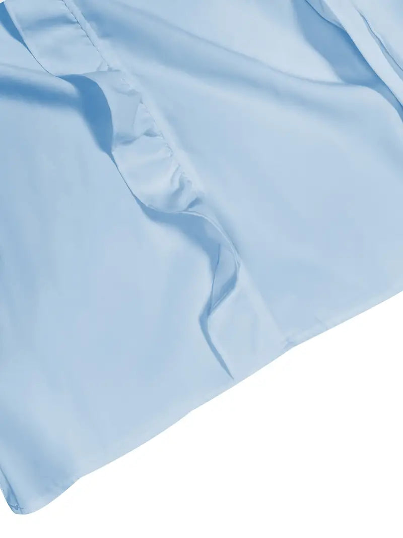 Airy Blouse for Women, Breathable Summer Top, Versatile and Comfortable Fit, Available in Pink and Blue