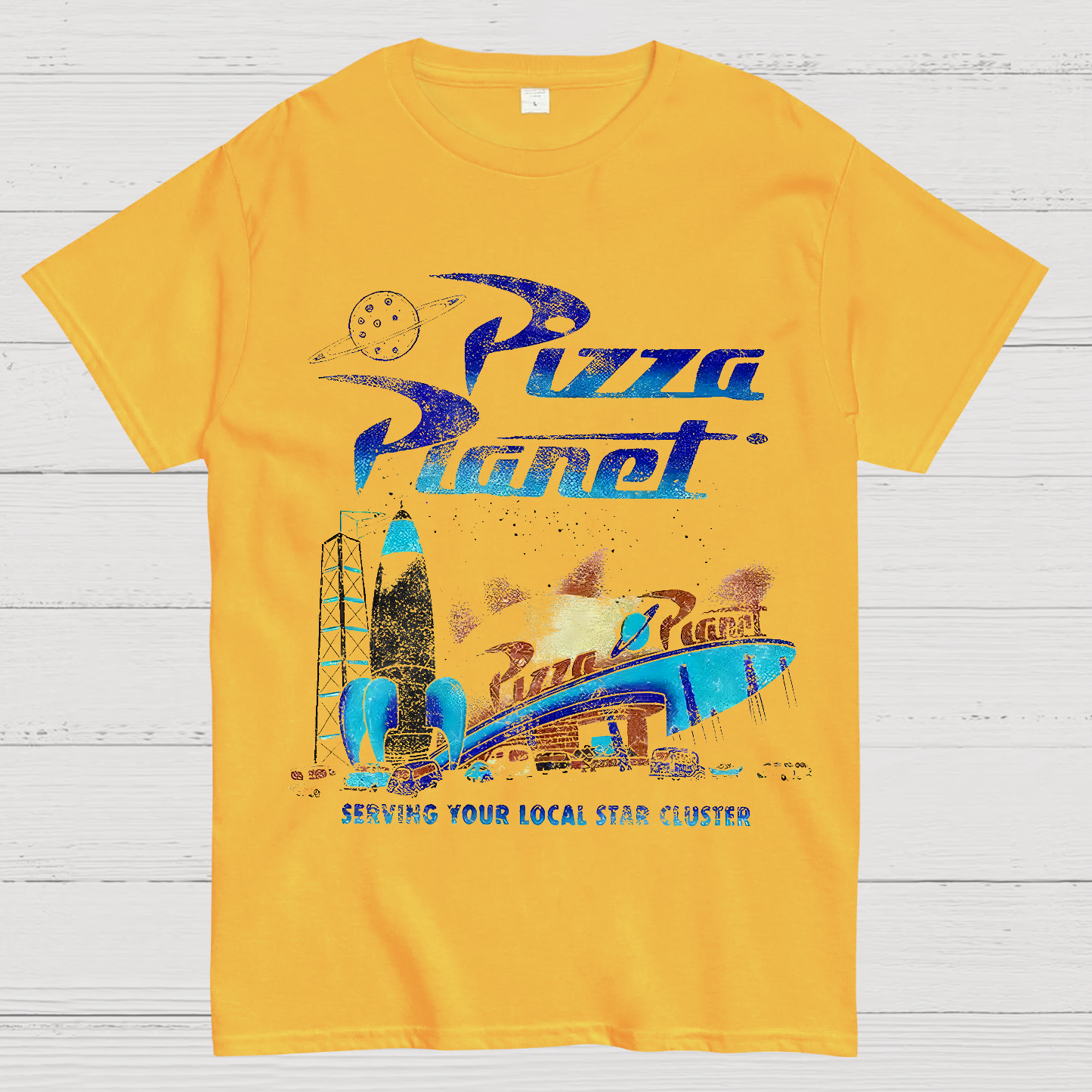 Retro Toy Story Pizza Planet Serving Your Local Star  T-Shirt