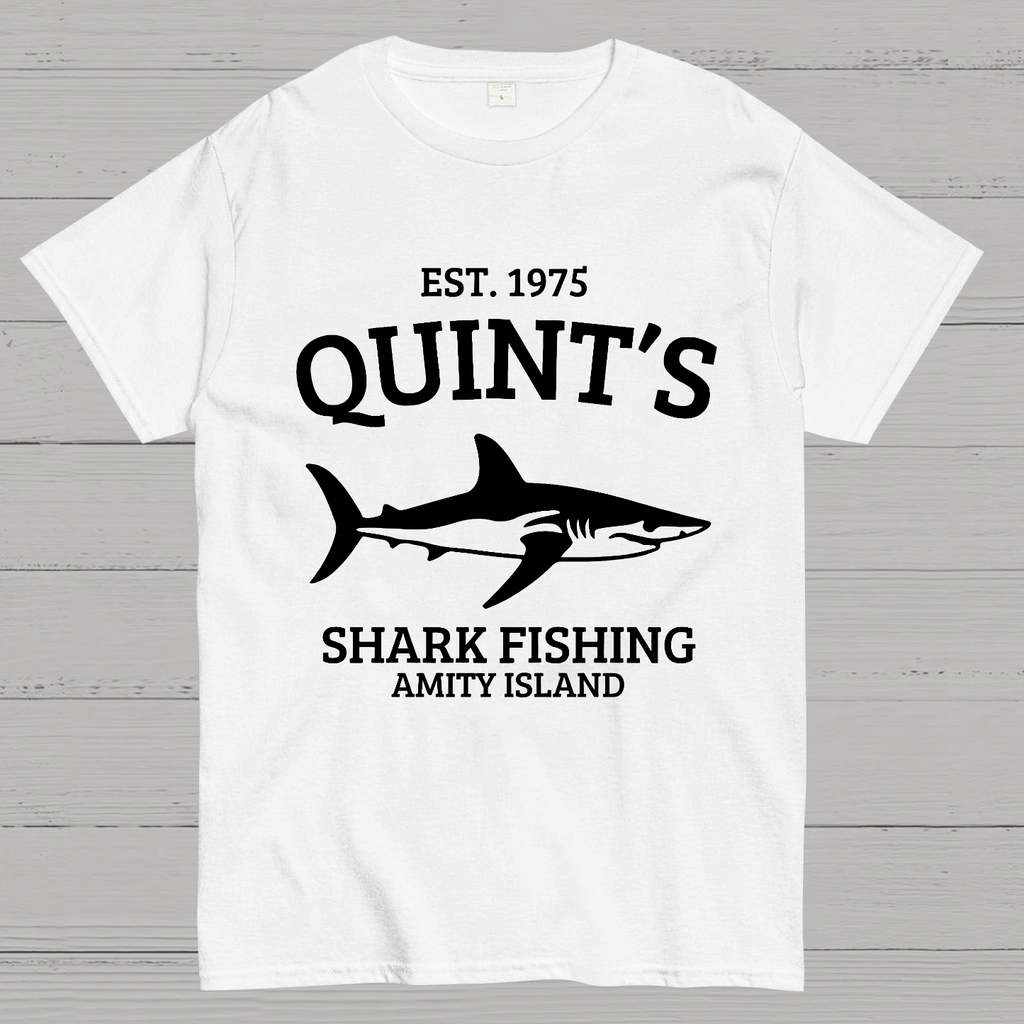 Quint's Shark Fishing Amity Island 1975 Jaws y T-Shirt