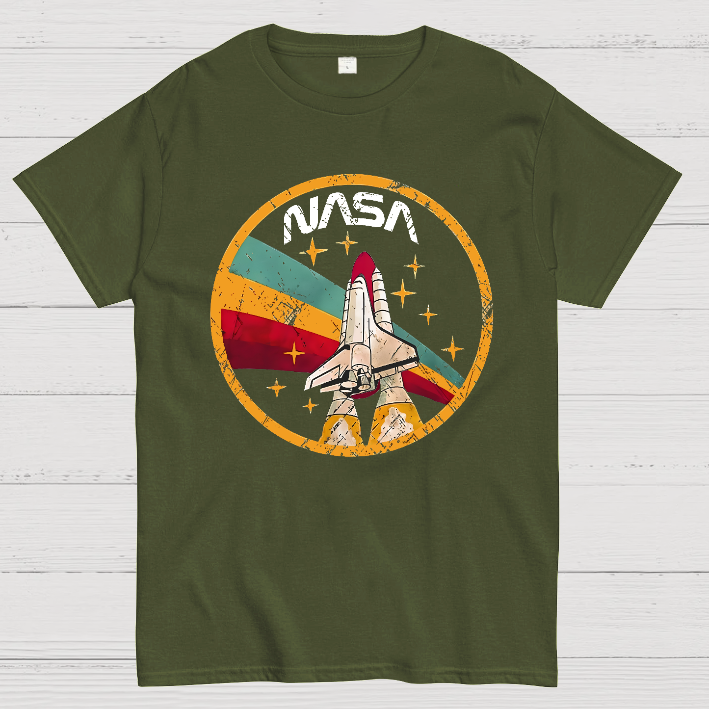 NASA Retro Flight Logo y T-Shirt