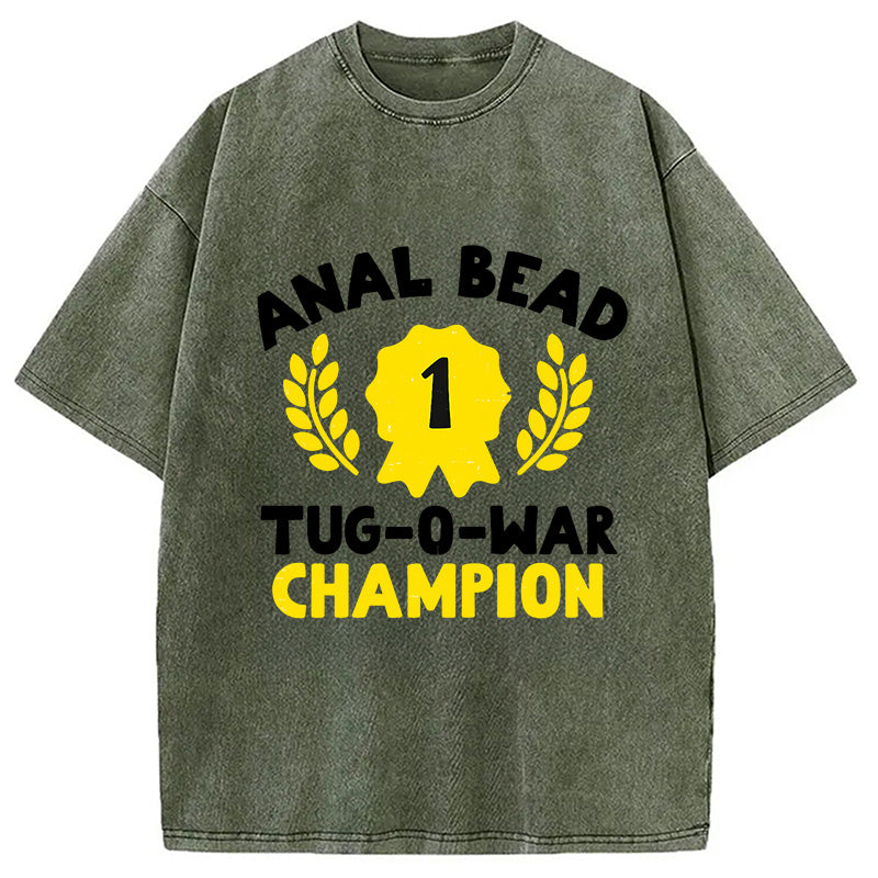 bbb Bead Tug O War Champion Funny Washed T-Shirt