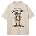 bbb Smart Fella Or Fart Smella Retro Cartoon Frog Washed T-shirt
