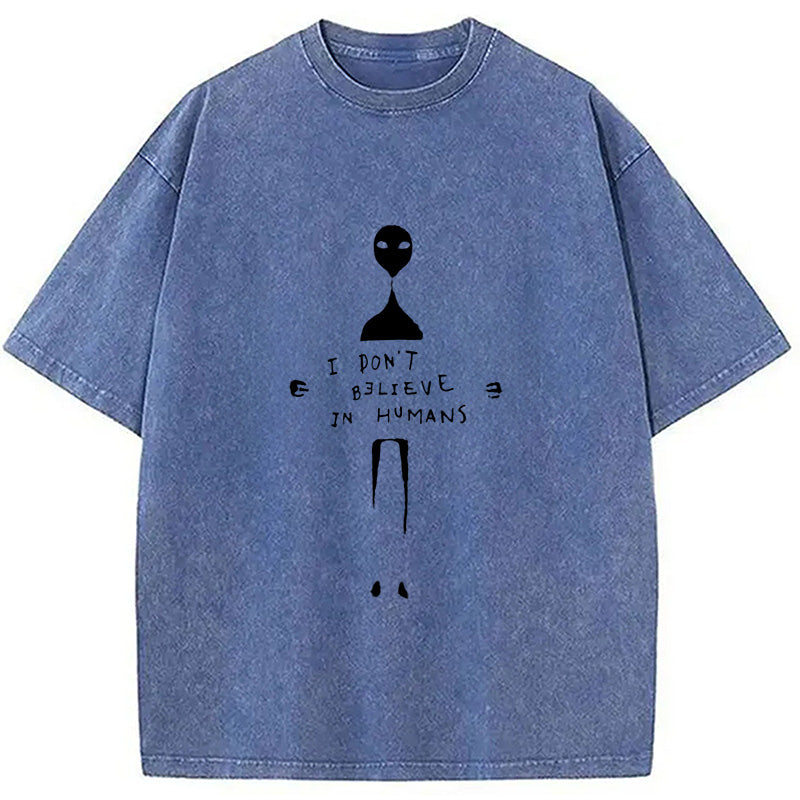 bbb I Don't Believe In Humans Washed T-Shirt