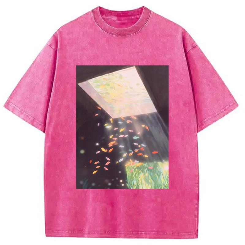 bbb Fish Swimming in the Air Washed T-Shirt