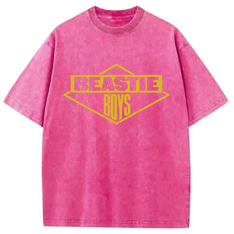 bbb Vintage Black Logo Beastie Boys Hiphop Washed T-Shirt