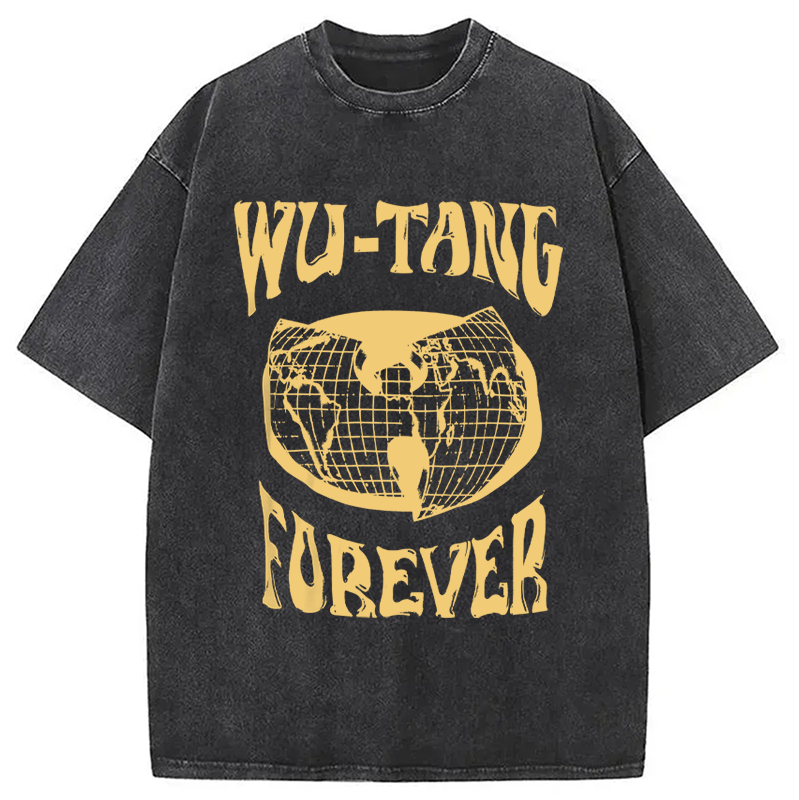 bbb Wu-Tang Forever Hip-Hop Washed T-Shirt