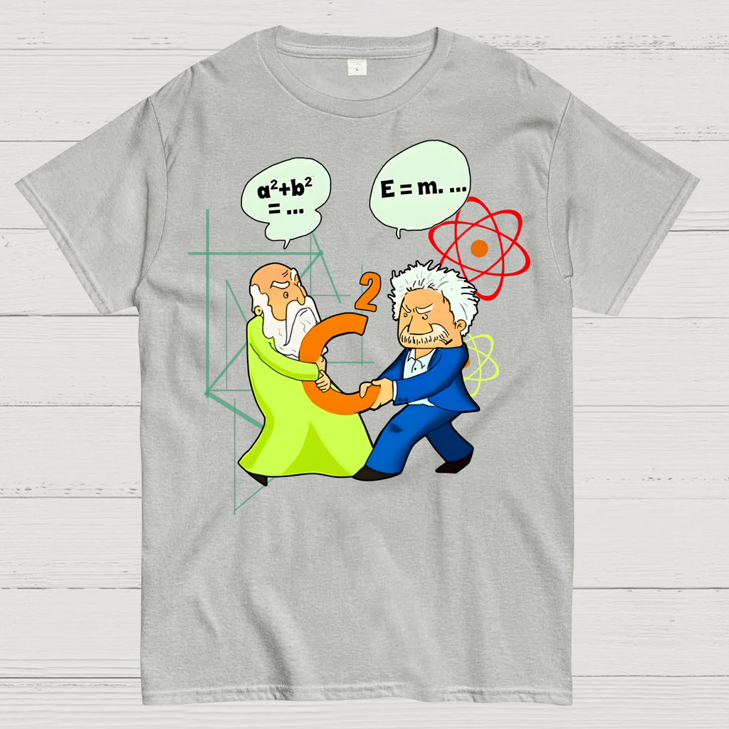 Albert Einstein Pythagoras Physics Mathematics Science  T-Shirt