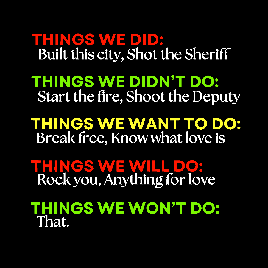 Things We Did..  T-Shirt