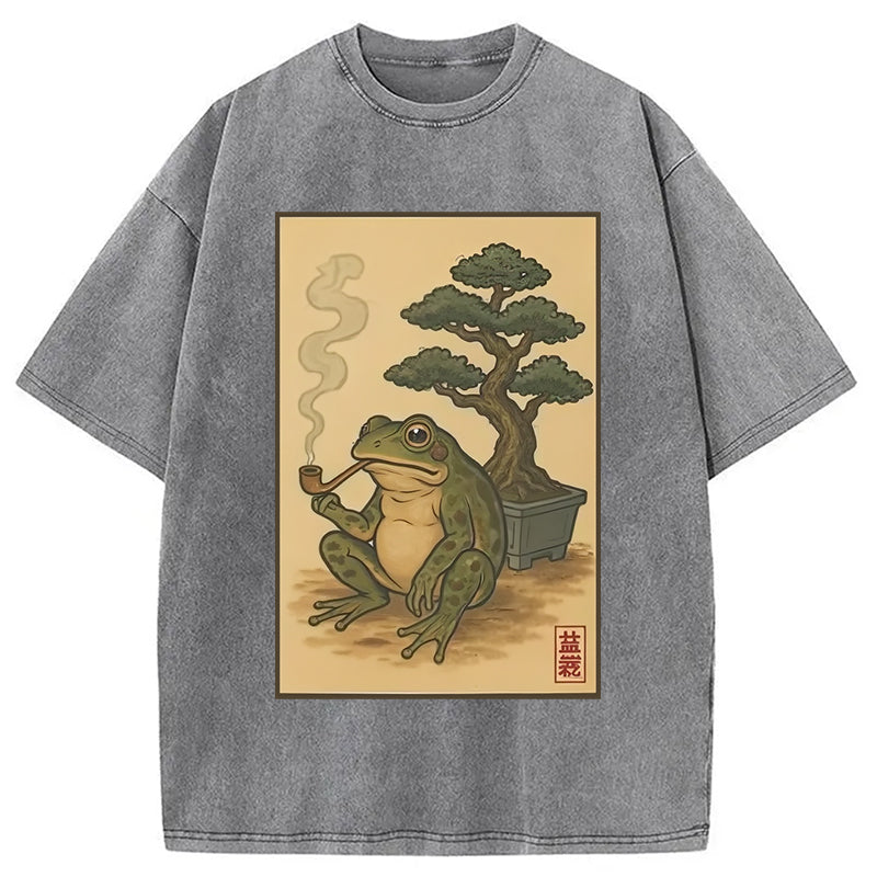 bbb Japanese Frog & Bonsai Washed T-Shirt