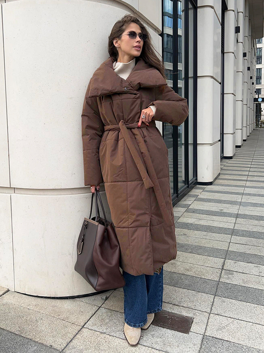 Warmer, übergroßer Damen-Wintermantel aus gesteppter Baumwolle – ideal für den Winter