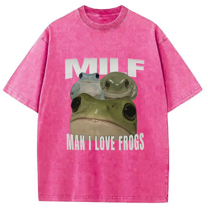 bbb Man I Love Frogs Washed T-Shirt