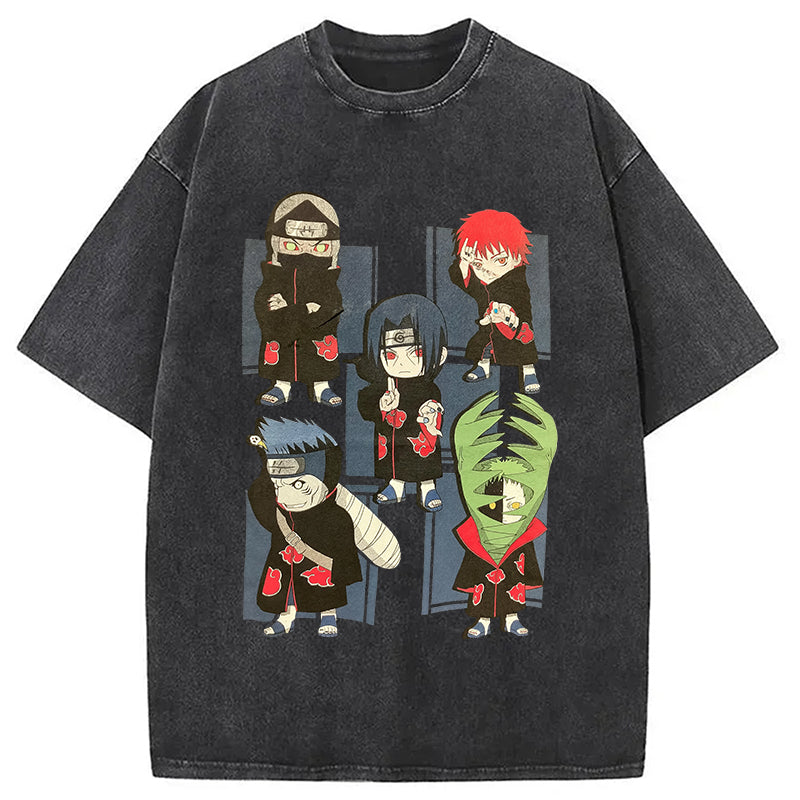 bbb Japanese Anime Chibi Washed T-Shirt