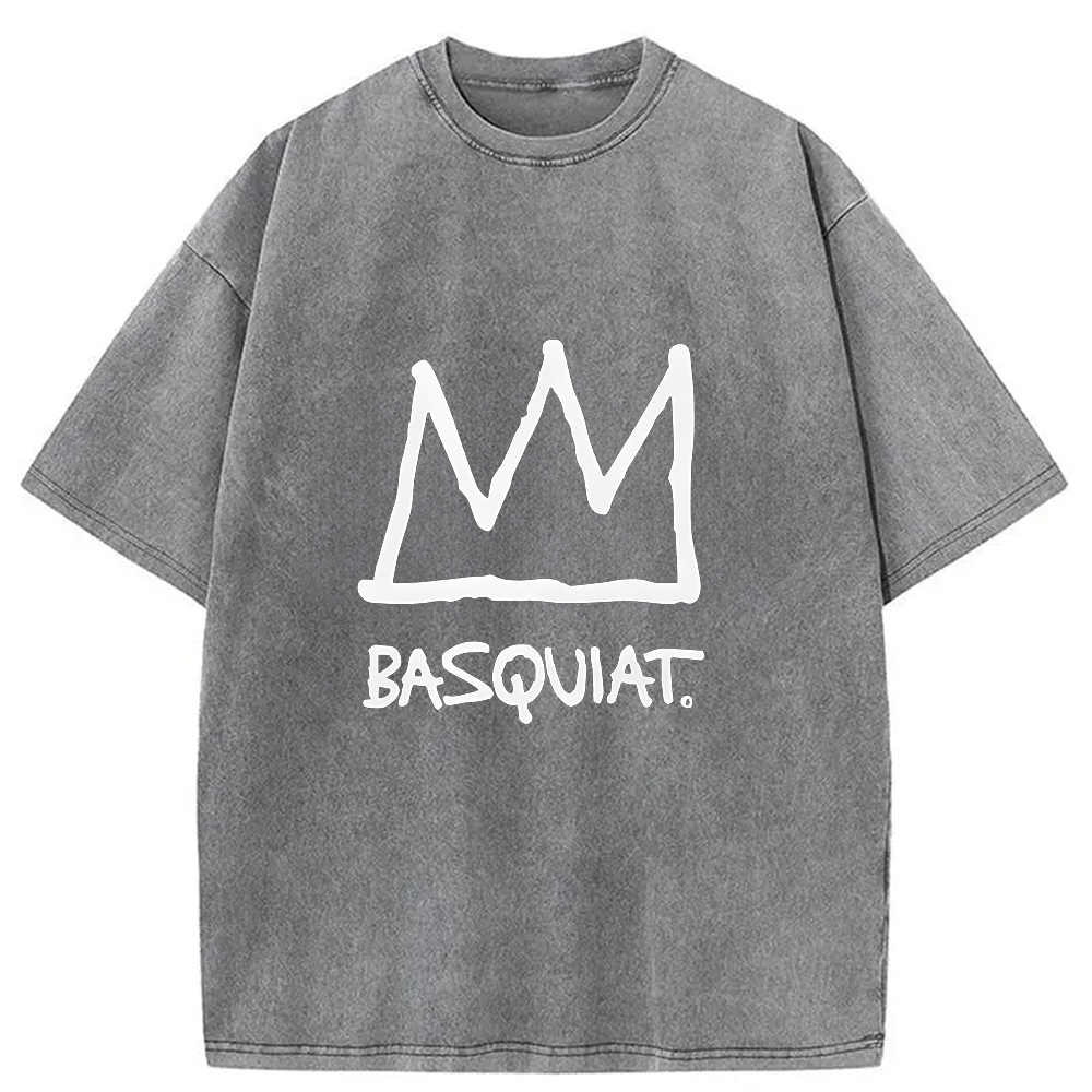 bbb Jean Michel Basquiat Crown Washed T-Shirt