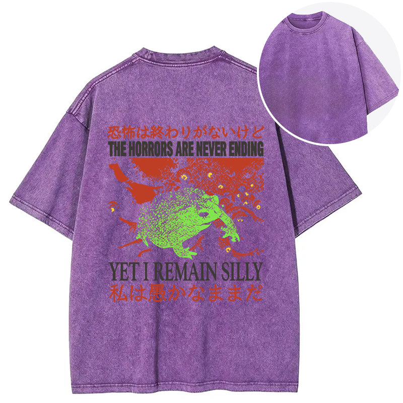 bbb The Horrors are Never Ending Back Washed T-Shirt