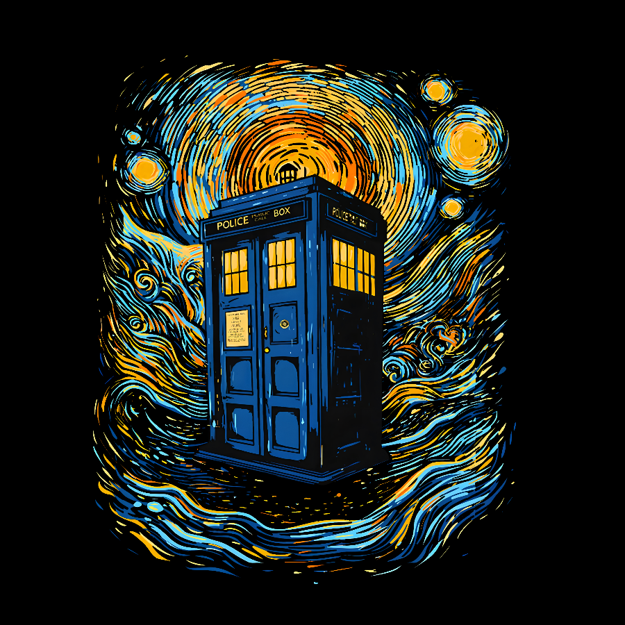 Starry Sky Phone Booth  T-Shirt