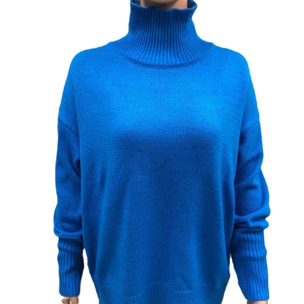 Soft Cozy Women Turtleneck Sweater - Oversized Pullover