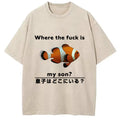 bbb Fish Looking For Son Washed T-Shirt