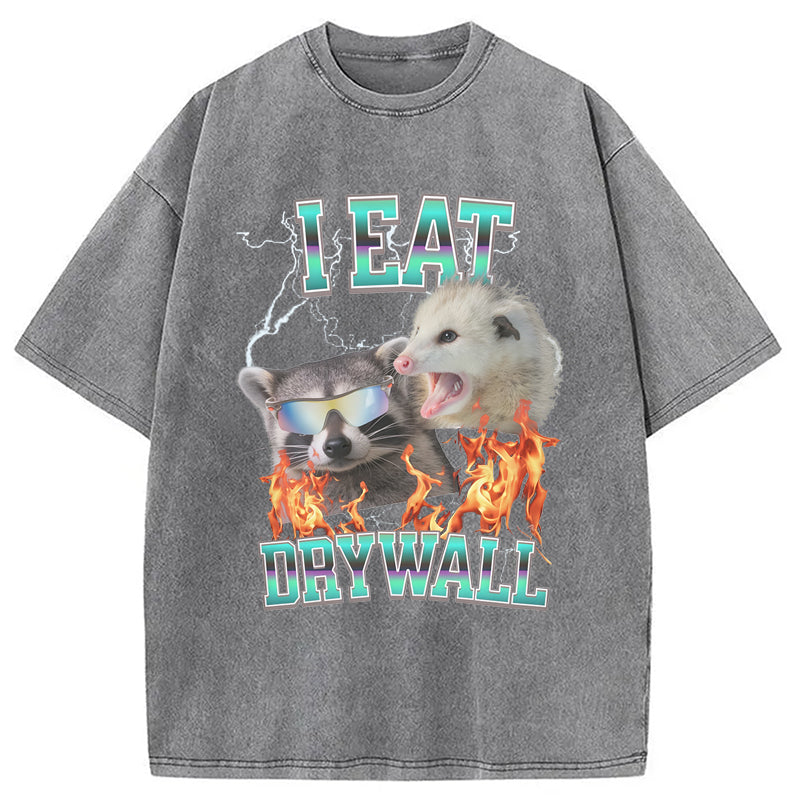 bbb I Eat Drywall Washed T-Shirt