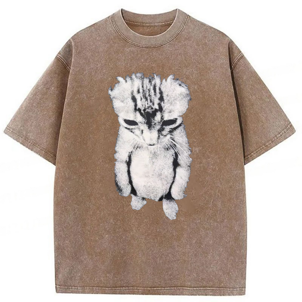 bbb Sad Crying Cat Meme Washed T-shirt