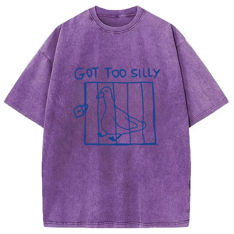 bbb Got Too Silly Meme Washed T-Shirt