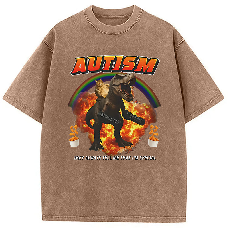 bbb Funny Autism Washed T-Shirt