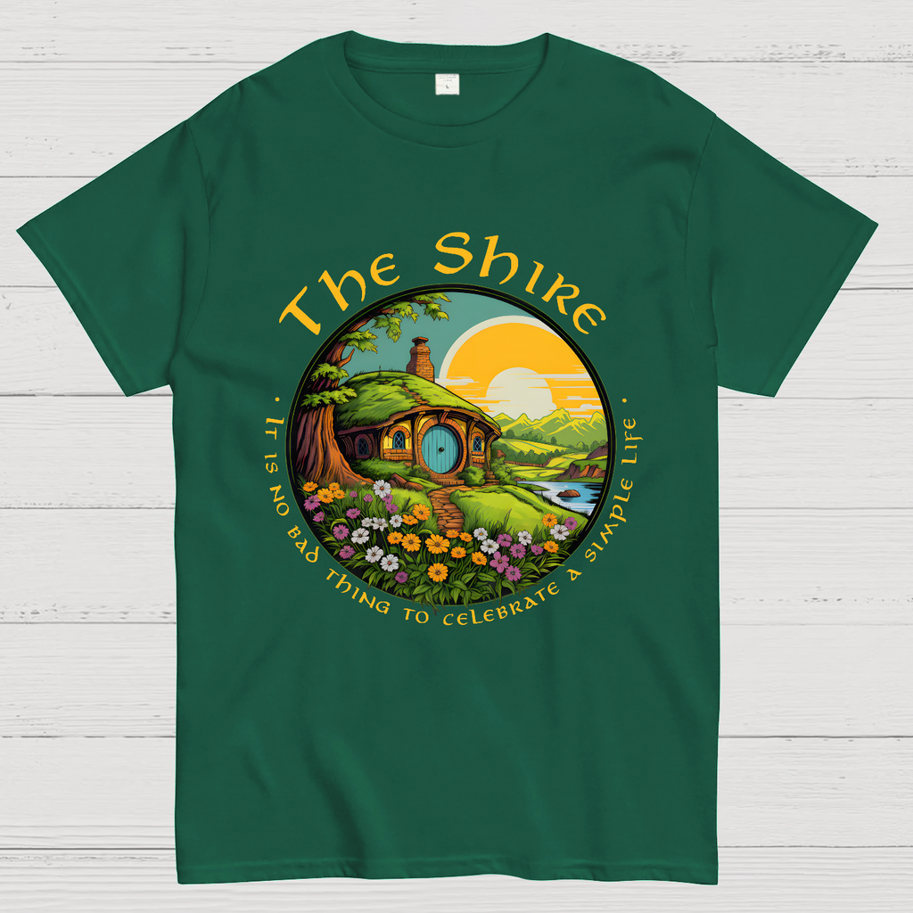 The Shire Home Middle Earth Wizard Journey Fellowship Elvish Bookish  T-Shirt