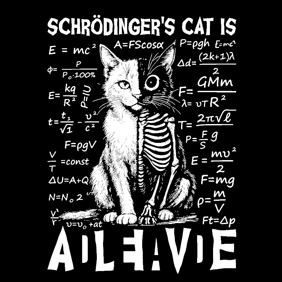 Schrödinger's Cat Dead And Alive  T-Shirt