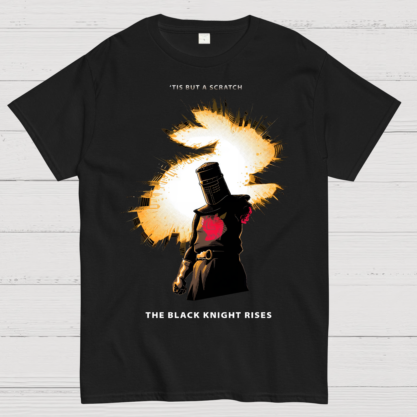 Black Knight vs. Bunny. one will fall.  T-Shirt