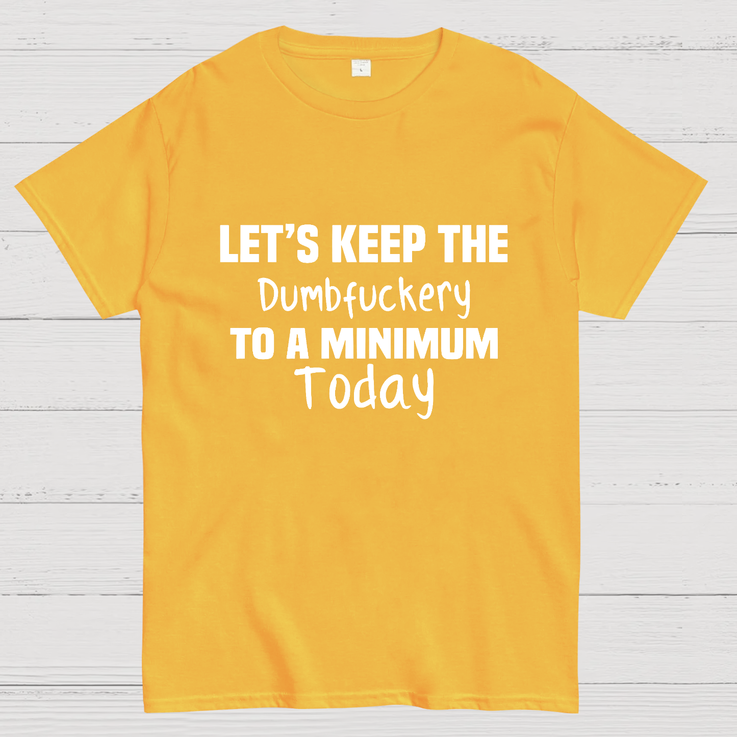 Let's Keep the Dumbfuckery to A Minimum Today y T-Shirt