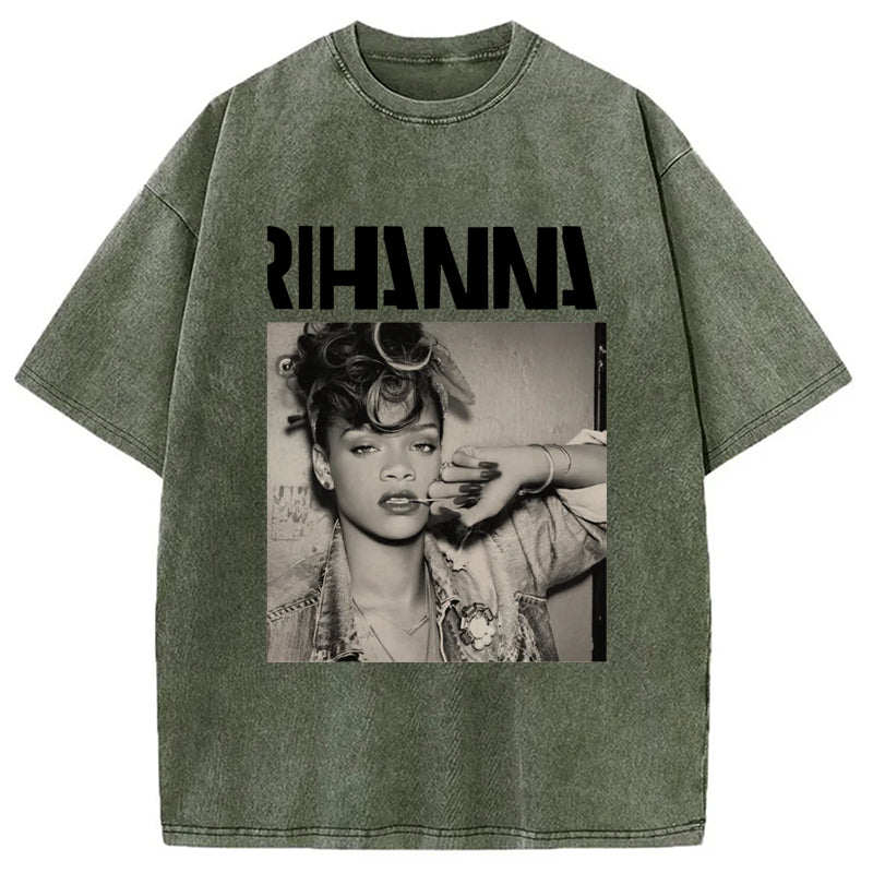 bbb Rihanna Badgal 90's Hip Hop Rap Washed T-Shirt