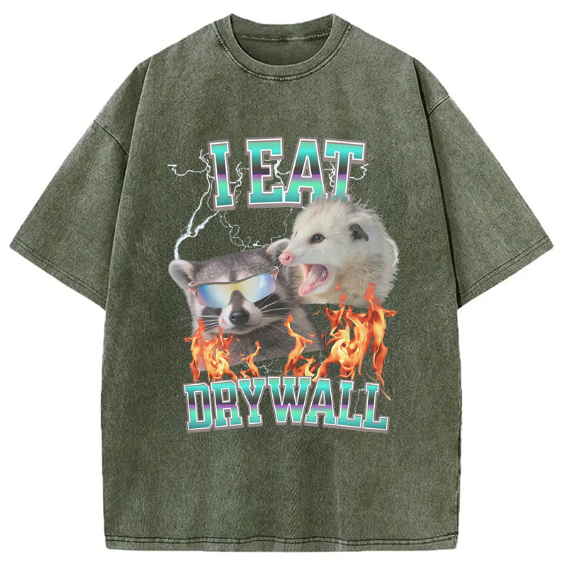 bbb I Eat Drywall Washed T-Shirt