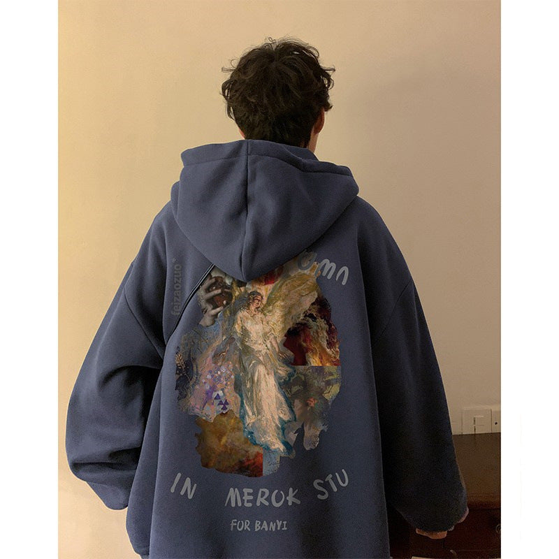 Oversized Men's Hooded Sweater - Relaxed Fit, Casual