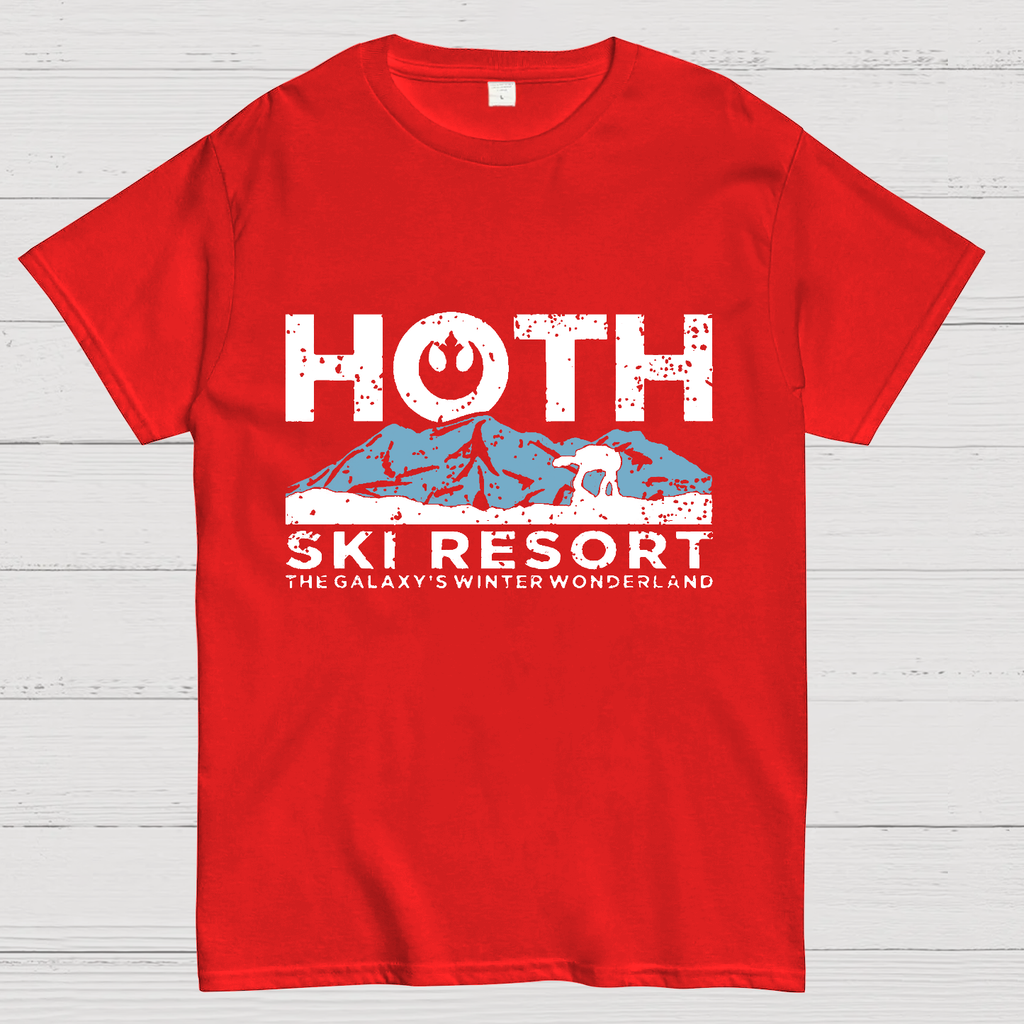 Hoth Ski Resort Casual Space Wars y T-Shirt
