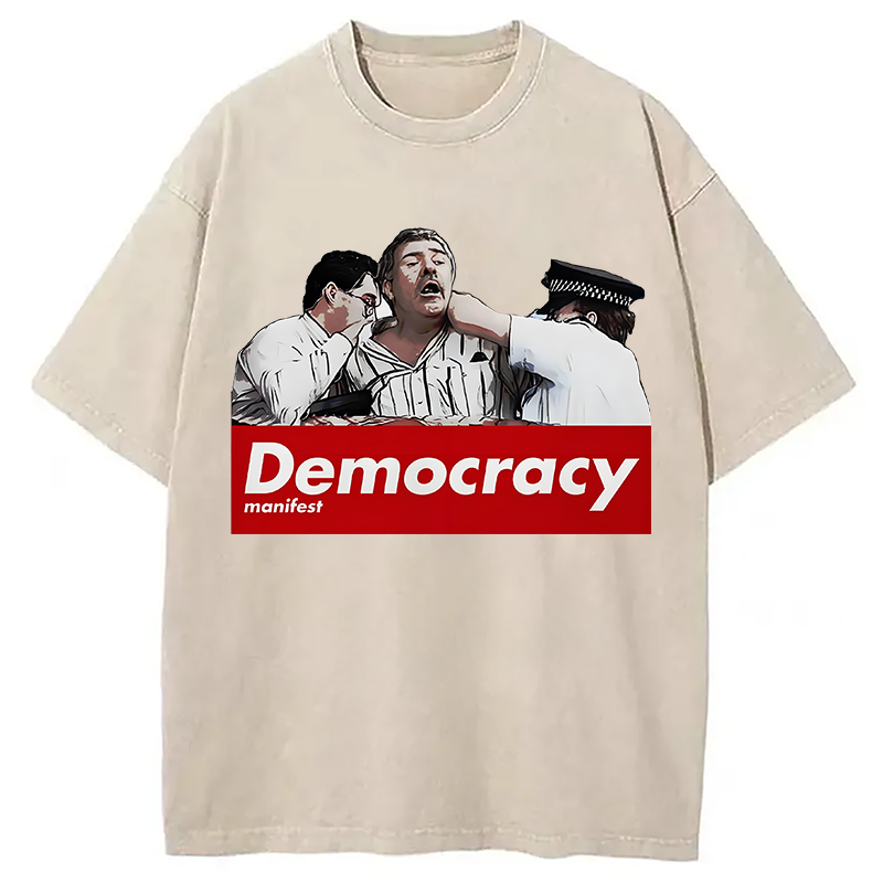 bbb This Is Democracy Manifest Washed T-Shirt