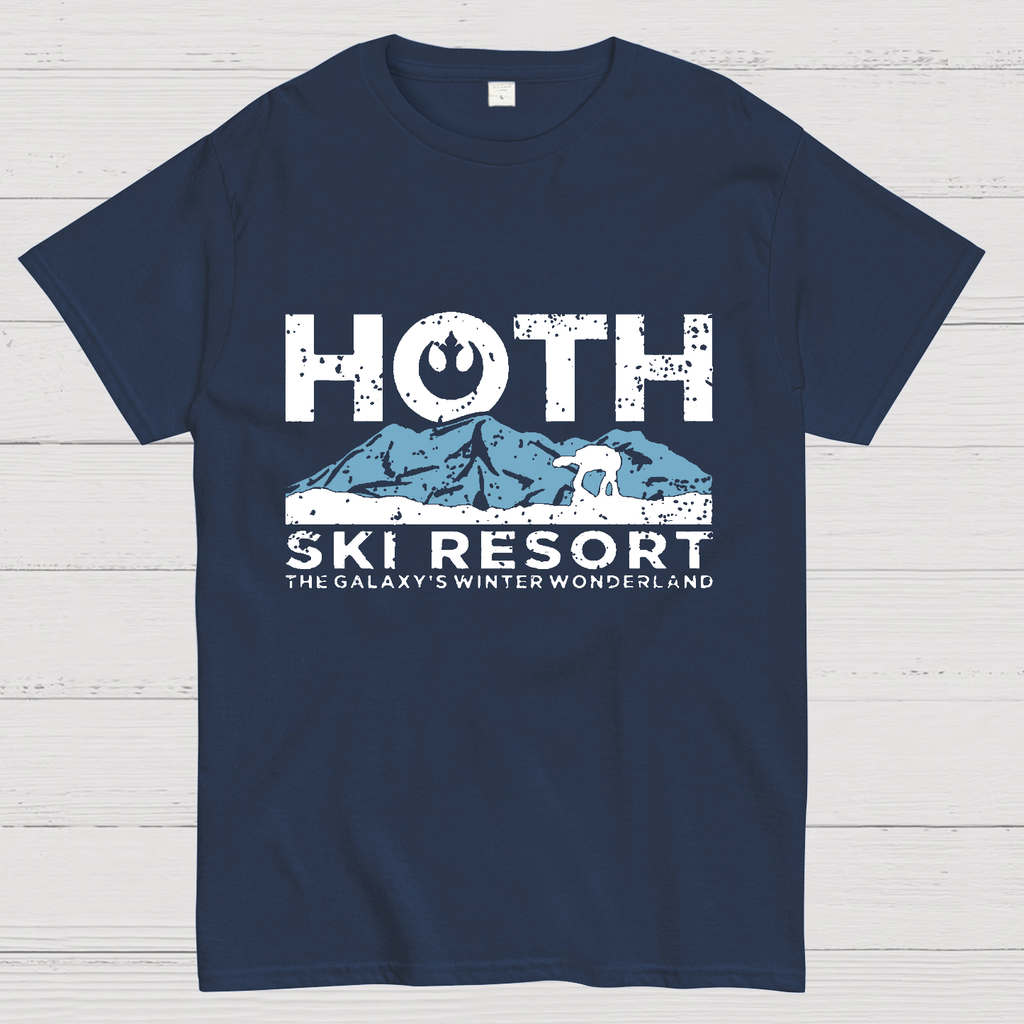 Hoth Ski Resort Casual Space Wars y T-Shirt