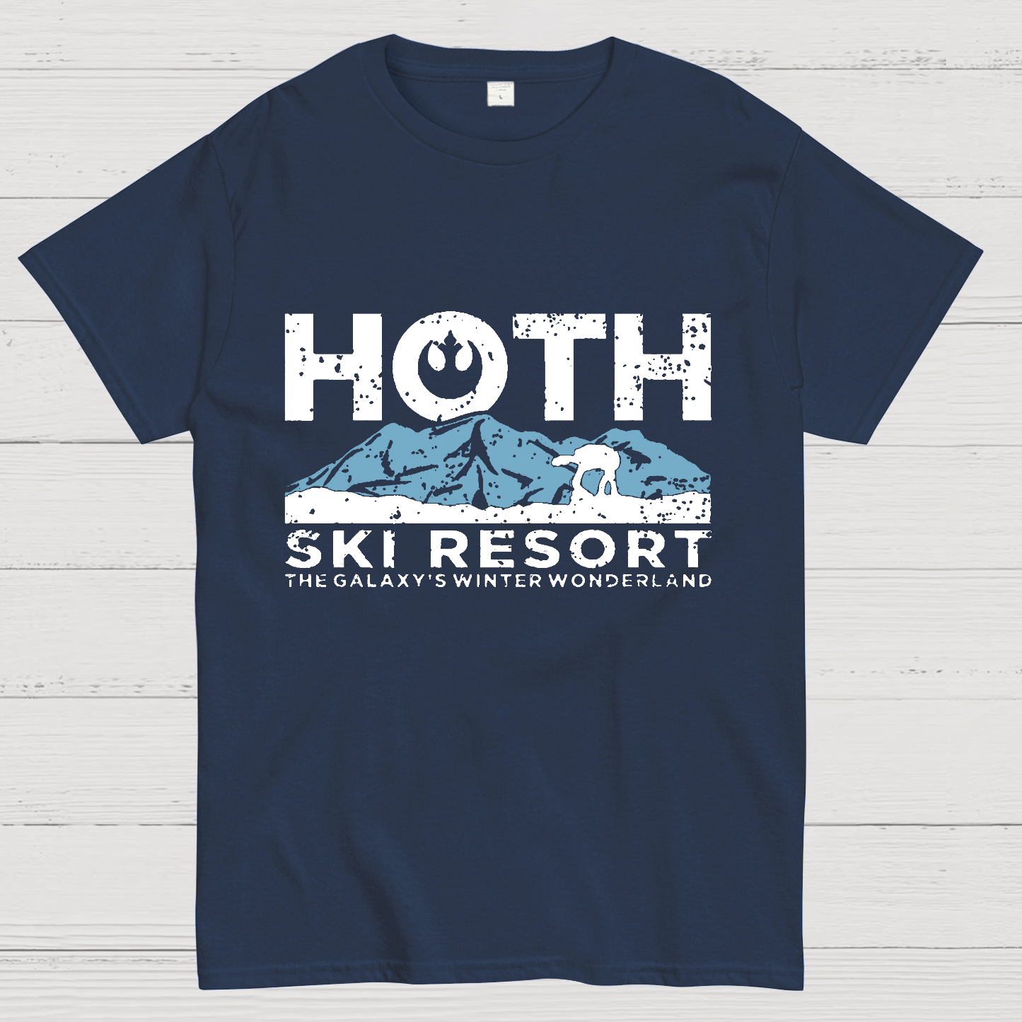 Hoth Ski Resort Casual Space Wars y T-Shirt