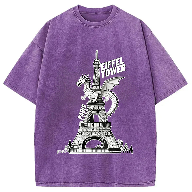 bbb Dragon Eiffel Tower Washed T-Shirt