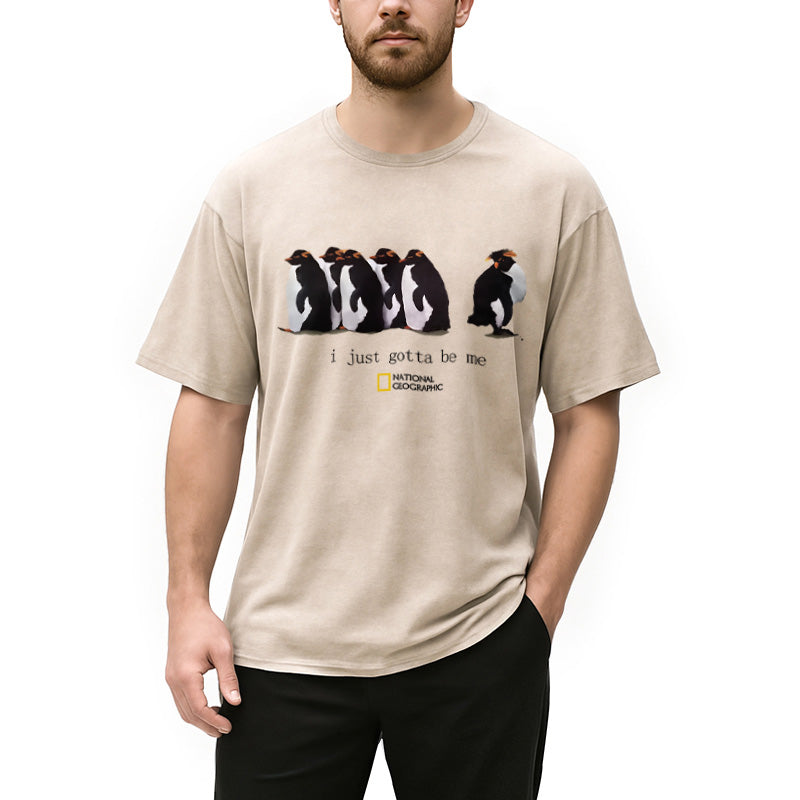 bbb I Just Gotta Be Me Penguins Washed T-Shirt