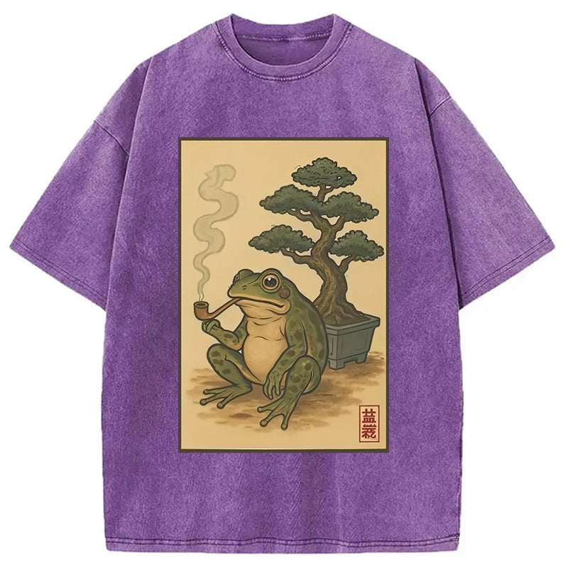 bbb Japanese Frog & Bonsai Washed T-Shirt
