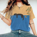 VStylish Zweifarbiges Katzen-T-Shirt – Lässiges Baumwoll-T-Shirt für jeden Tag