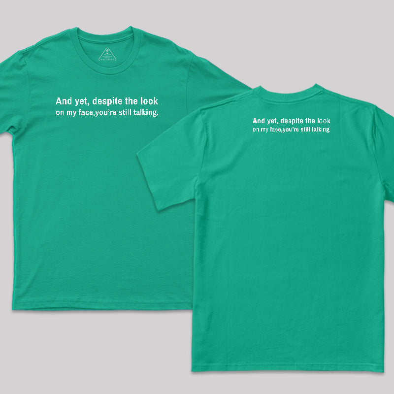 Funny Words Front and Back Printed T-Shirt