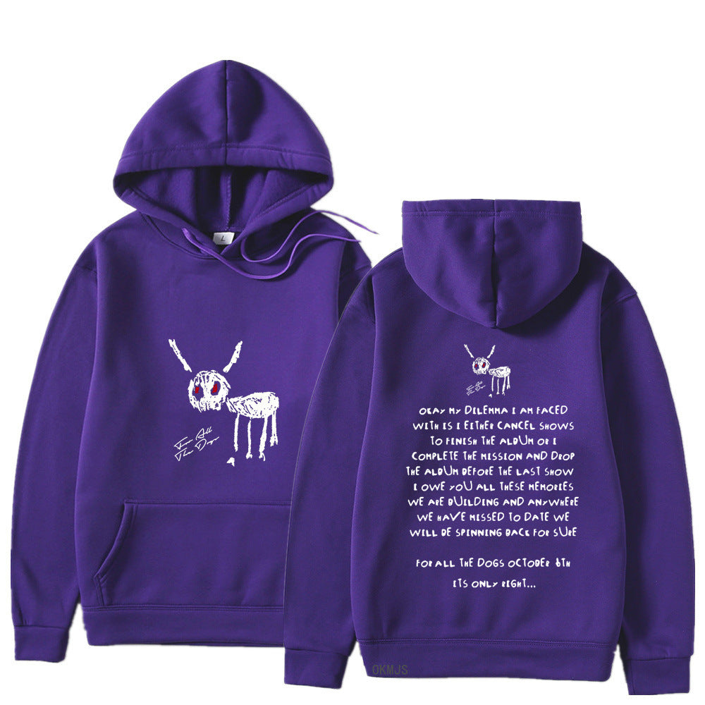 Oversized Men's Hoodie - Relaxed Spandex Blend, Streetwear