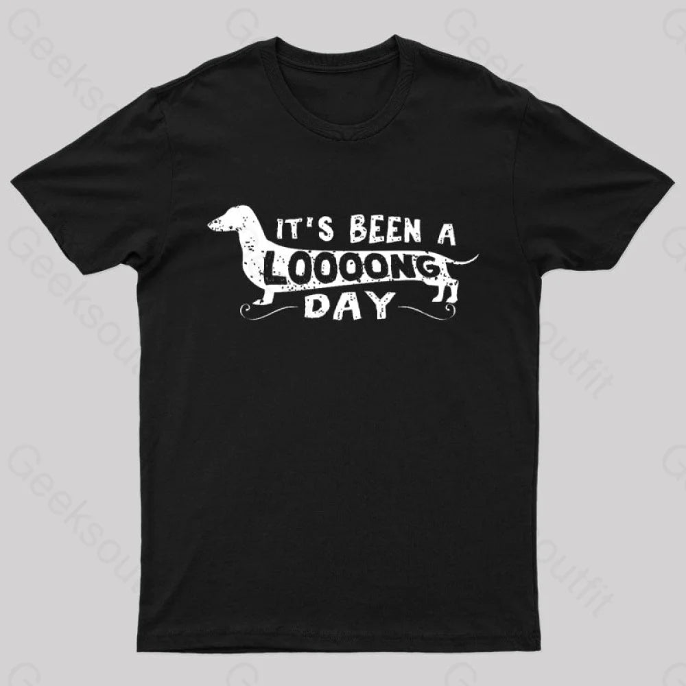 Dachshund Dog Its Been a Long Day  T-Shirt