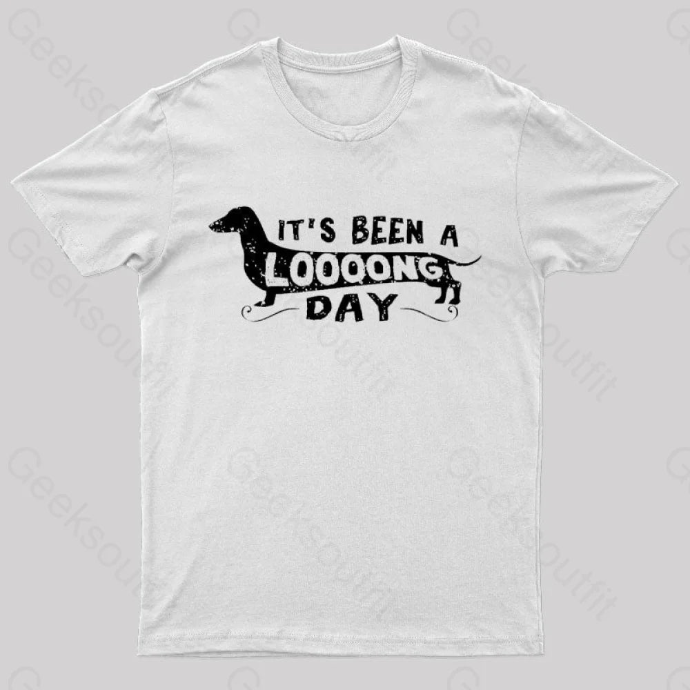 Dachshund Dog Its Been a Long Day  T-Shirt