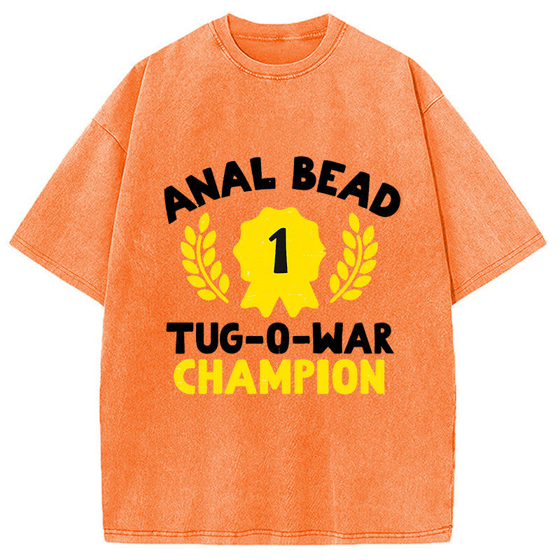 bbb Bead Tug O War Champion Funny Washed T-Shirt
