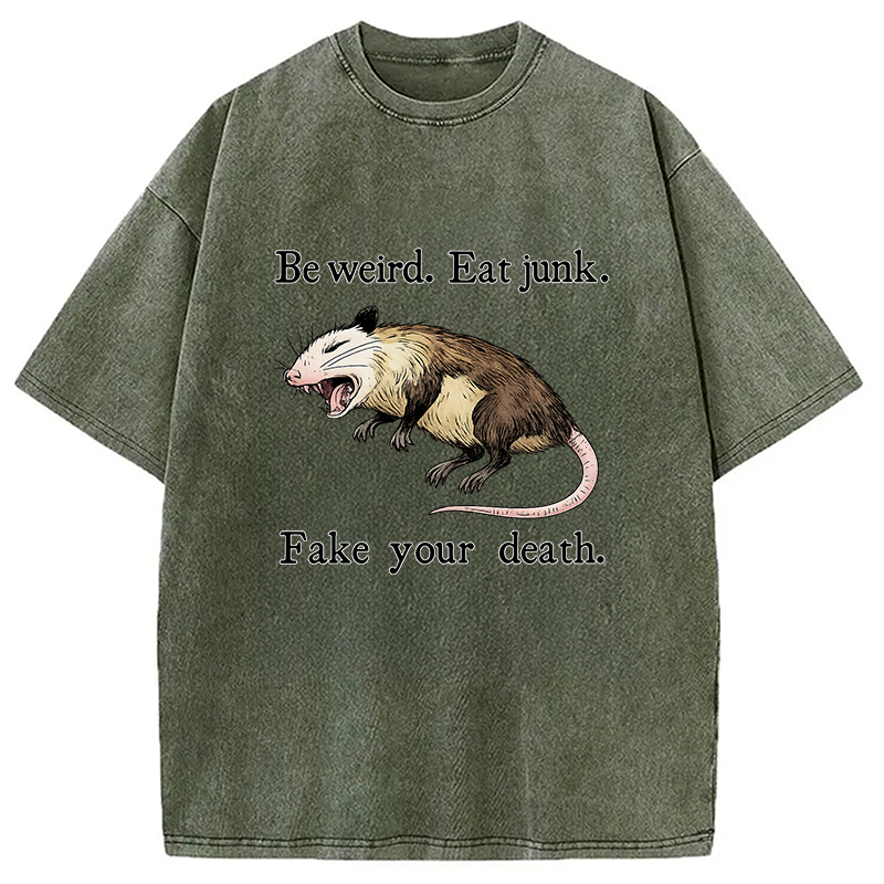 bbb Possum Playing Dead Washed T-Shirt