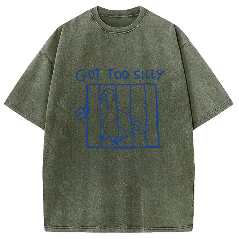 bbb Got Too Silly Meme Washed T-Shirt